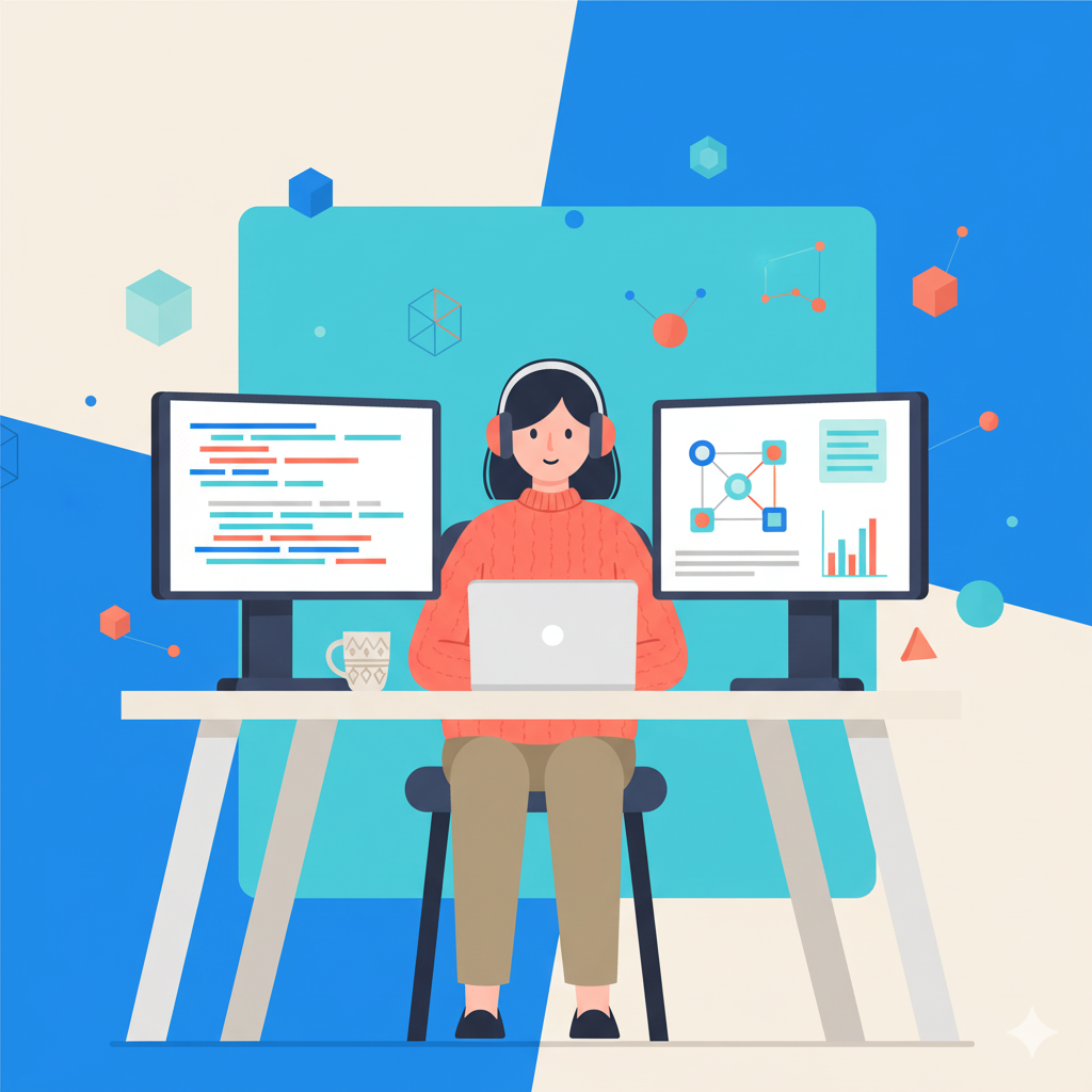 AI developer at work